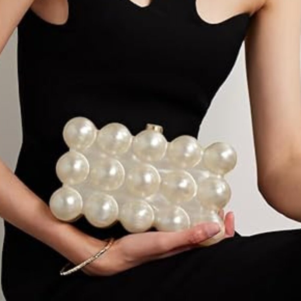 Neiman Marcus Acrylic Bubble Clutch Bag